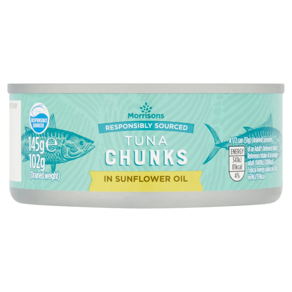 Morrisons Tuna Chunks In Sunflower Oil, 145g
