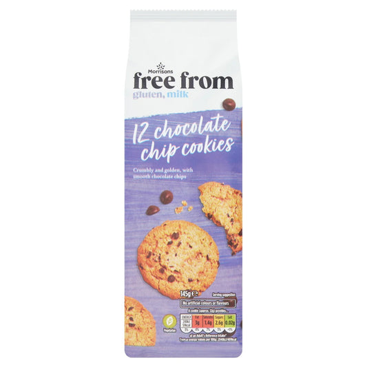 Morrisons 12 Free From Choc Chip Cookies 145g