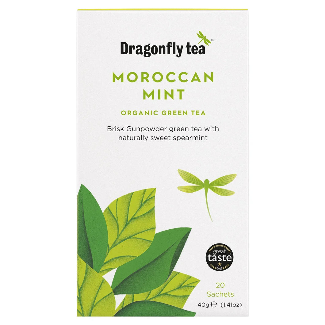 Dragonfly Organic Moroccan Mint Green Tea Bags - 20 bags