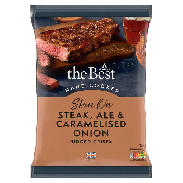 Morrisons The Best Steak, Ale & Onion Crisps, 125g