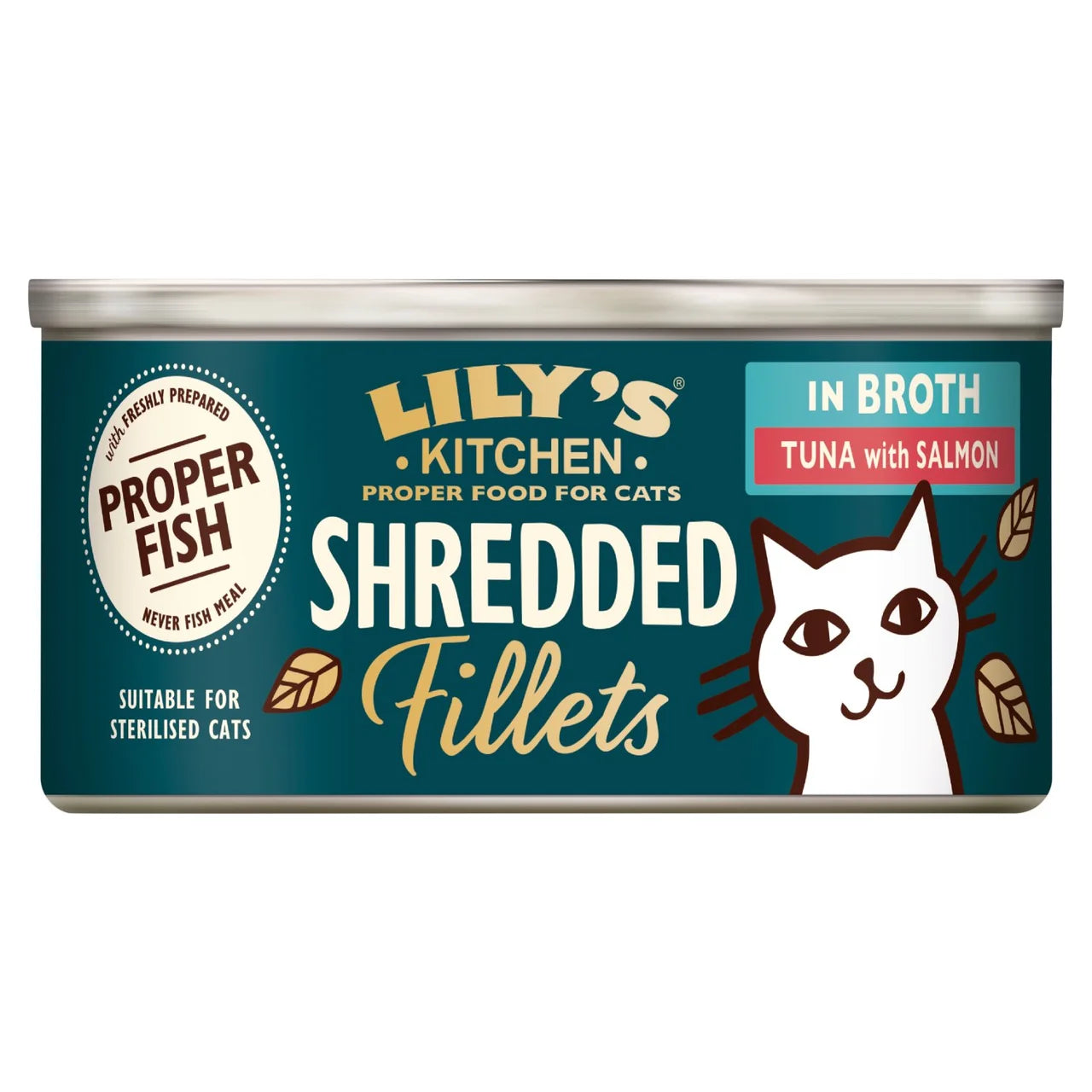 Lily's Kitchen Shredded Fillets Tuna & Salmon in Broth Wet Food for Cats - 70g