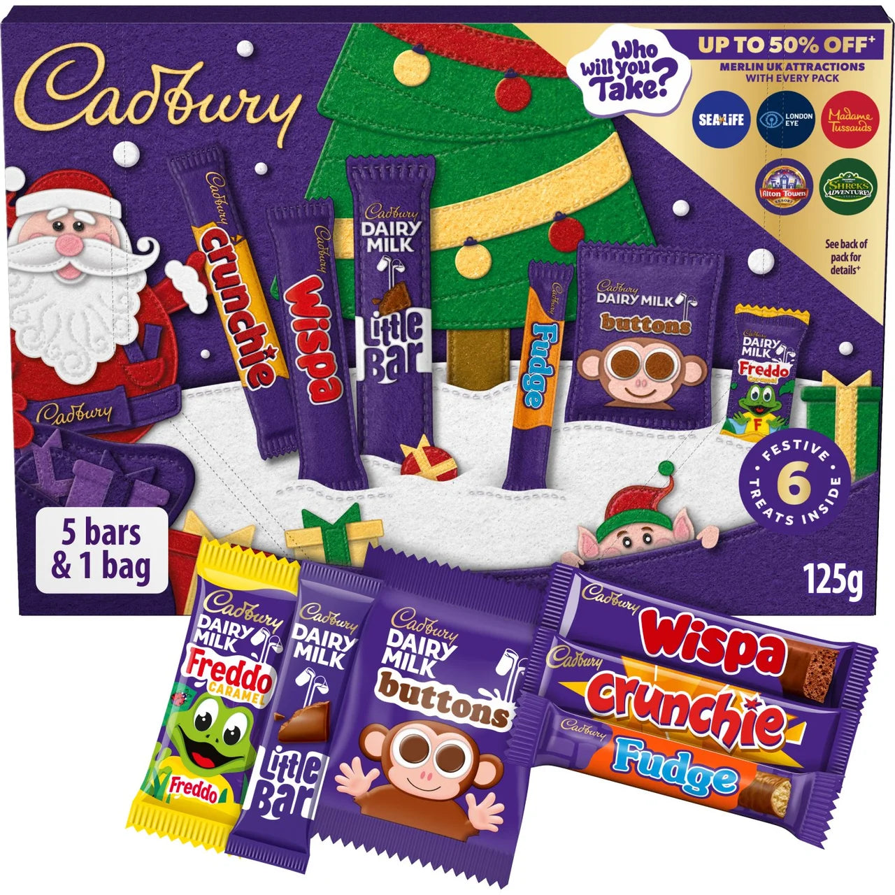 Cadbury Chocolate Medium Christmas Selection Box - 125g