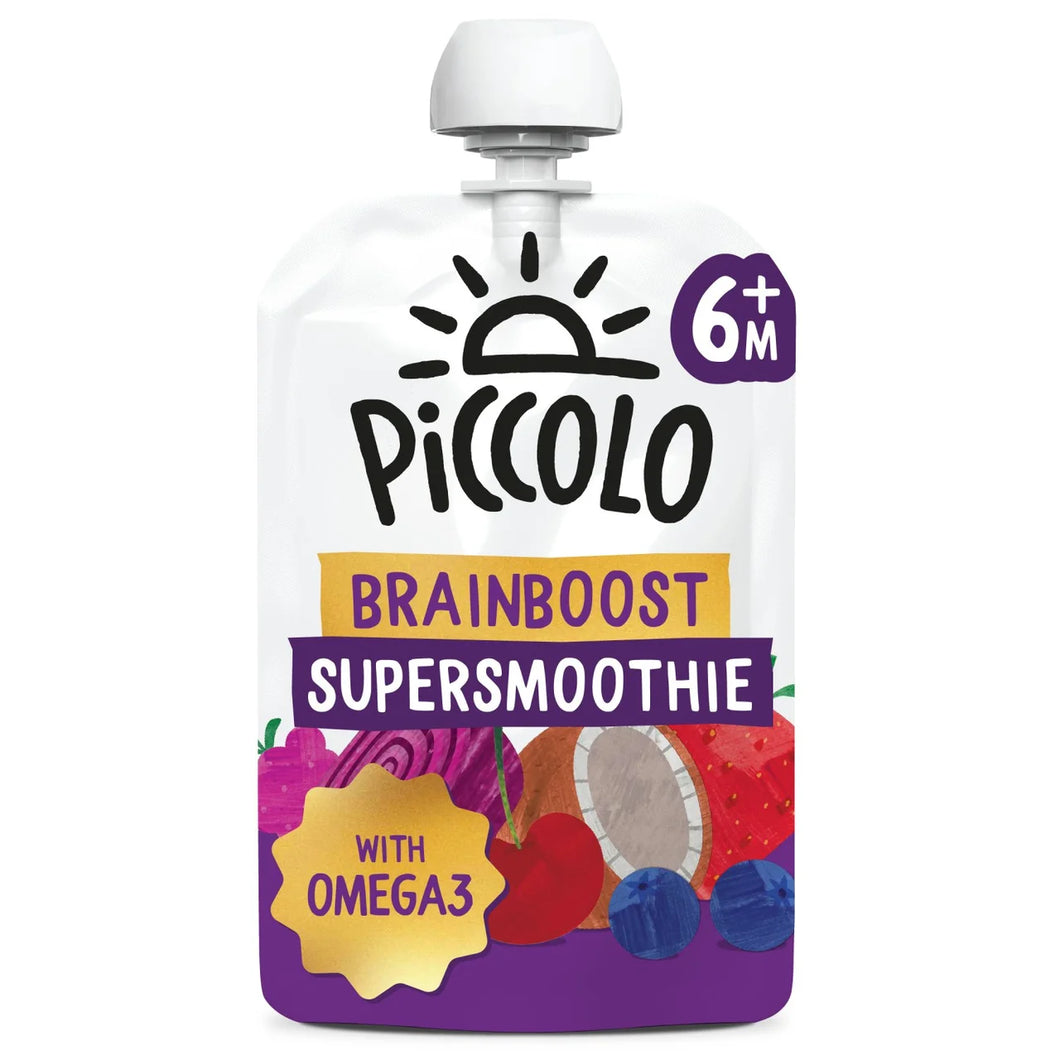 Piccolo Brainboost Supersmoothie Baby Food Pouch 6+ Months - 90g
