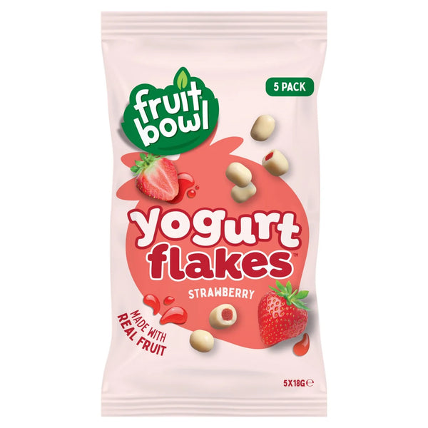 Fruit Bowl Strawberry Yoghurt Flakes 5X18g