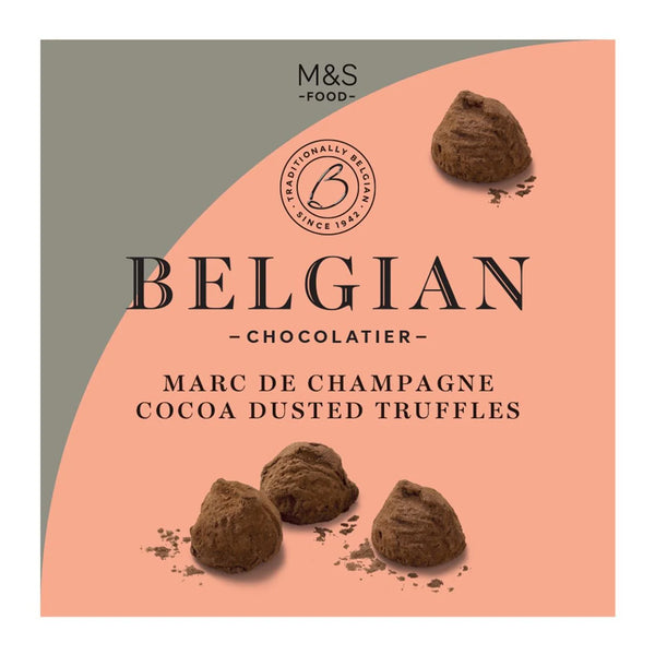 M&S Belgian Marc De Champagne Cocoa Dusted Truffles, 260g