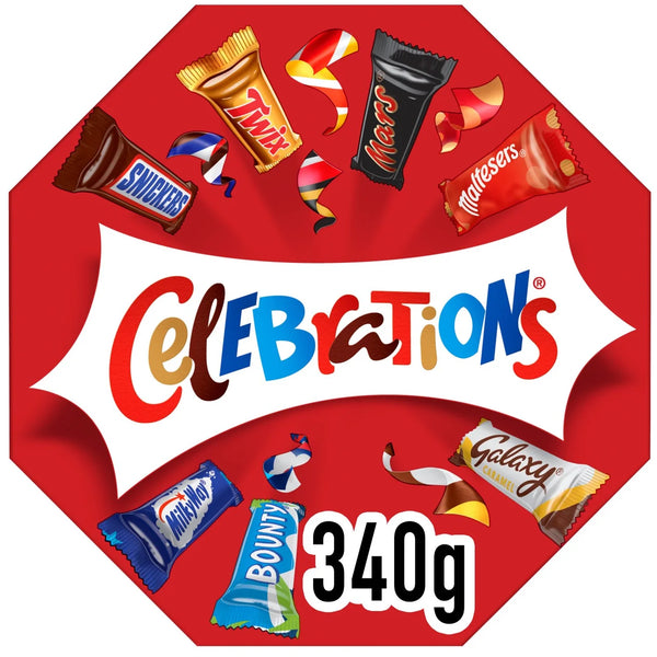Celebrations Milk Chocolate Centrepiece Box Chocolate & Biscuits Bars - 340g