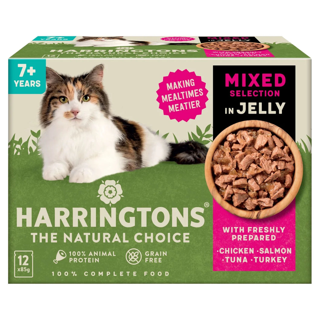 Harringtons Wet Cat Senior Mixed in Jelly 12x85g