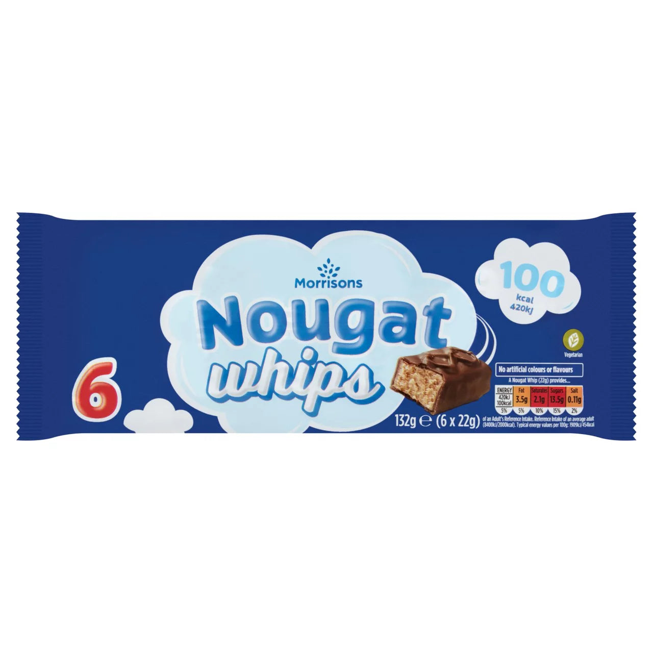 Morrisons Nougat Whips - Pack of 6