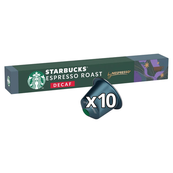 Starbucks by Nespresso Decaf Espresso Roast Coffee Pods x10