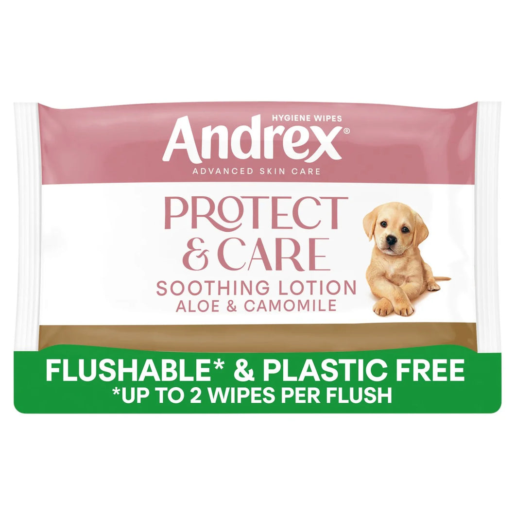 Andrex Protect & Care Hygiene Wipes - 36 per pack
