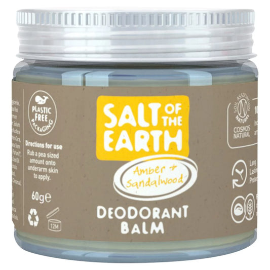 Salt of the Earth Amber & Sandalwood Natural Deodorant Balm - 60g