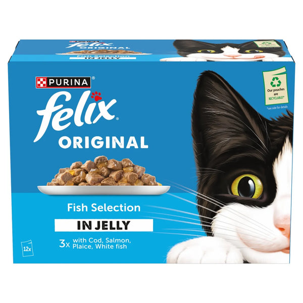 Felix Original Fish Selection in Jelly Wet Cat Food 12x85g