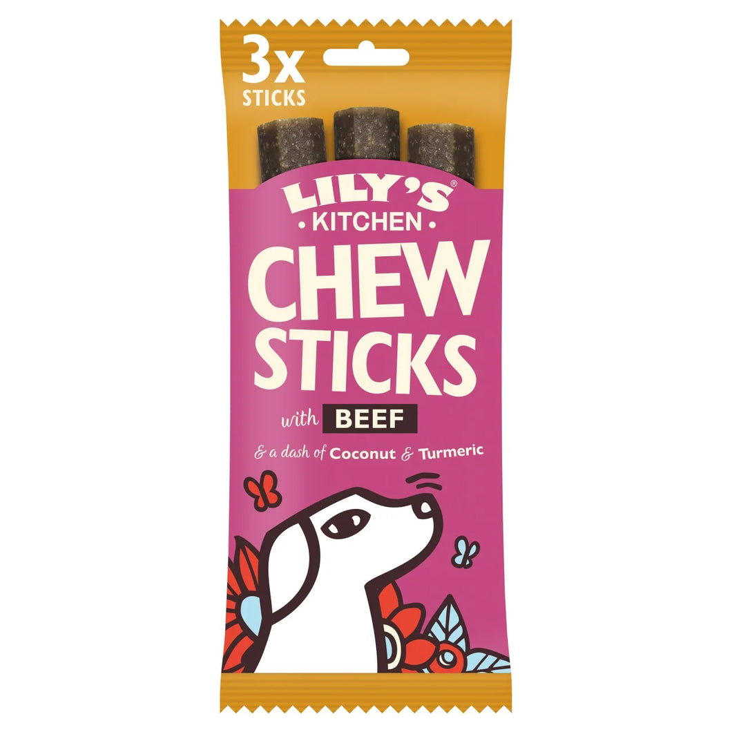 Lily's Kitchen Chew Sticks with Beef for Dogs - 120g