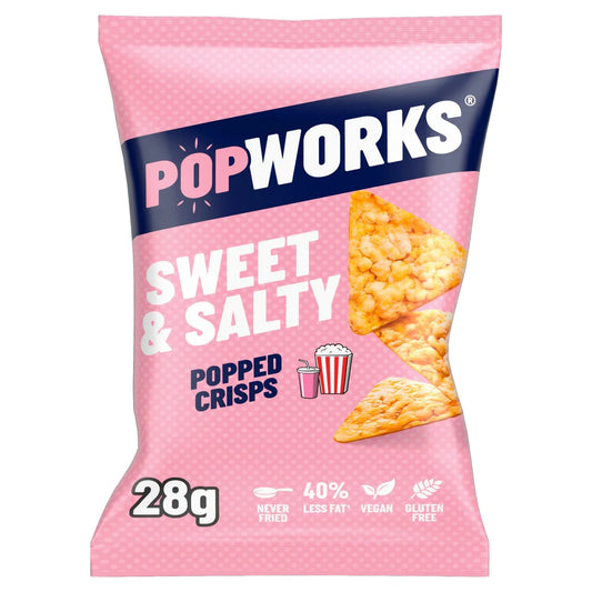Popworks Sweet and Salty Popped Crisps, 28g