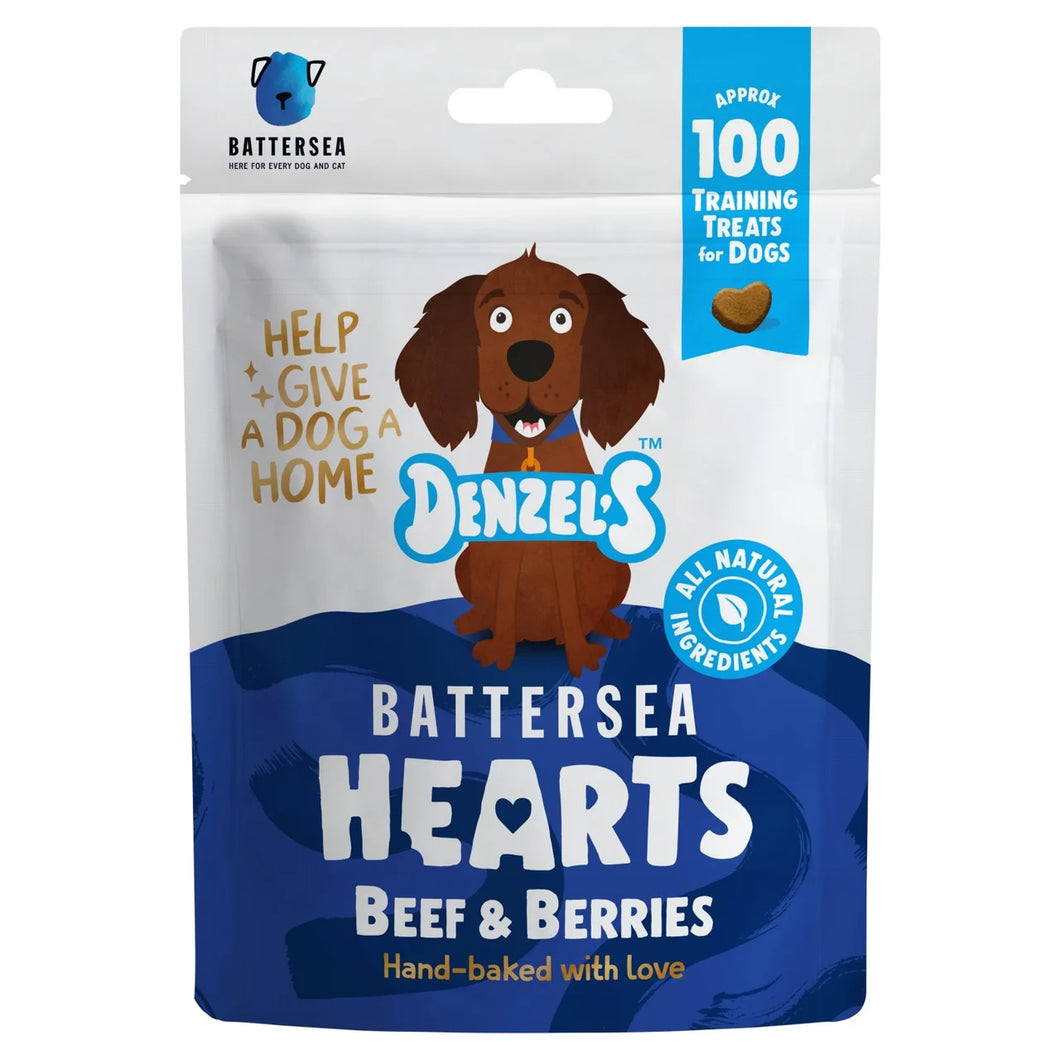 Denzel's Battersea Hearts For Dogs Beef & Berries 90g