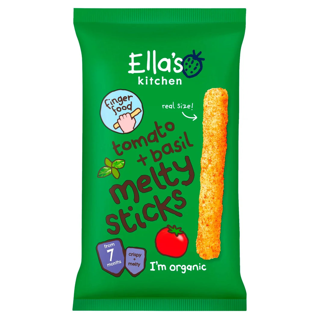 Ella's Kitchen Tomato & Basil Melty Sticks Baby Snack 7+ Months - 16g