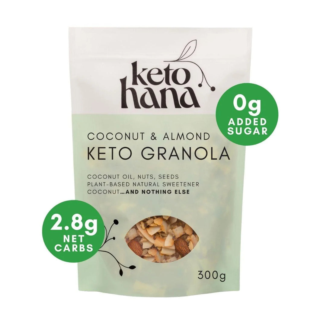 Keto Hana Coconut & Almond (plant based) Low Sugar Granola 300g