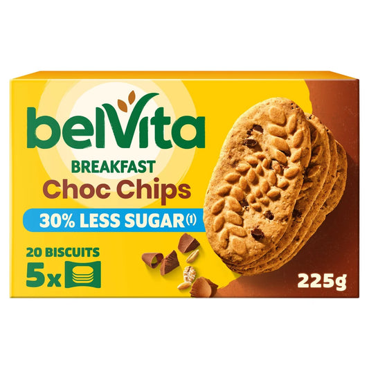 Lu Belvita 30% Less Sugar Choc Chip Cereal Snack Bars