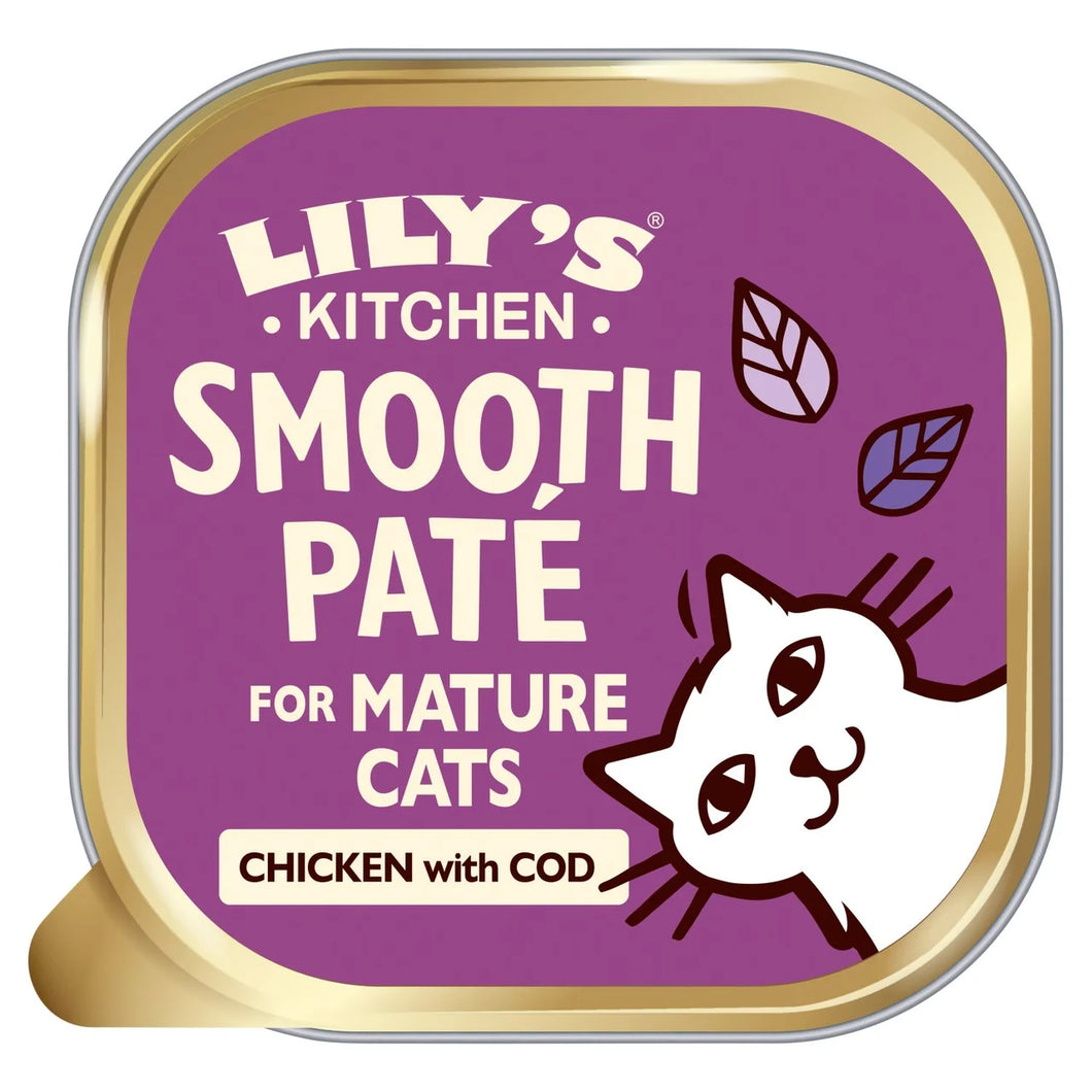 Lily's Kitchen Cat Mature Smooth Chicken & Cod Pate - 85g