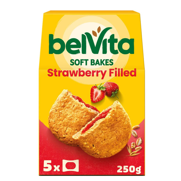 Belvita Strawberry Soft Bakes Breakfast Biscuits 5x50g