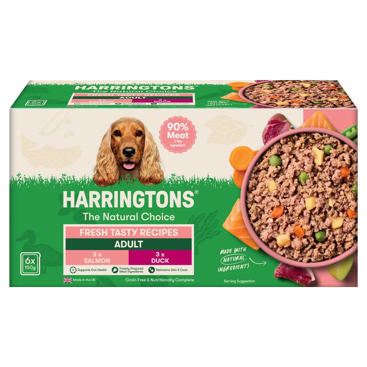 Harringtons Adult Grain Free Wet Dog Food Trays 6x150g