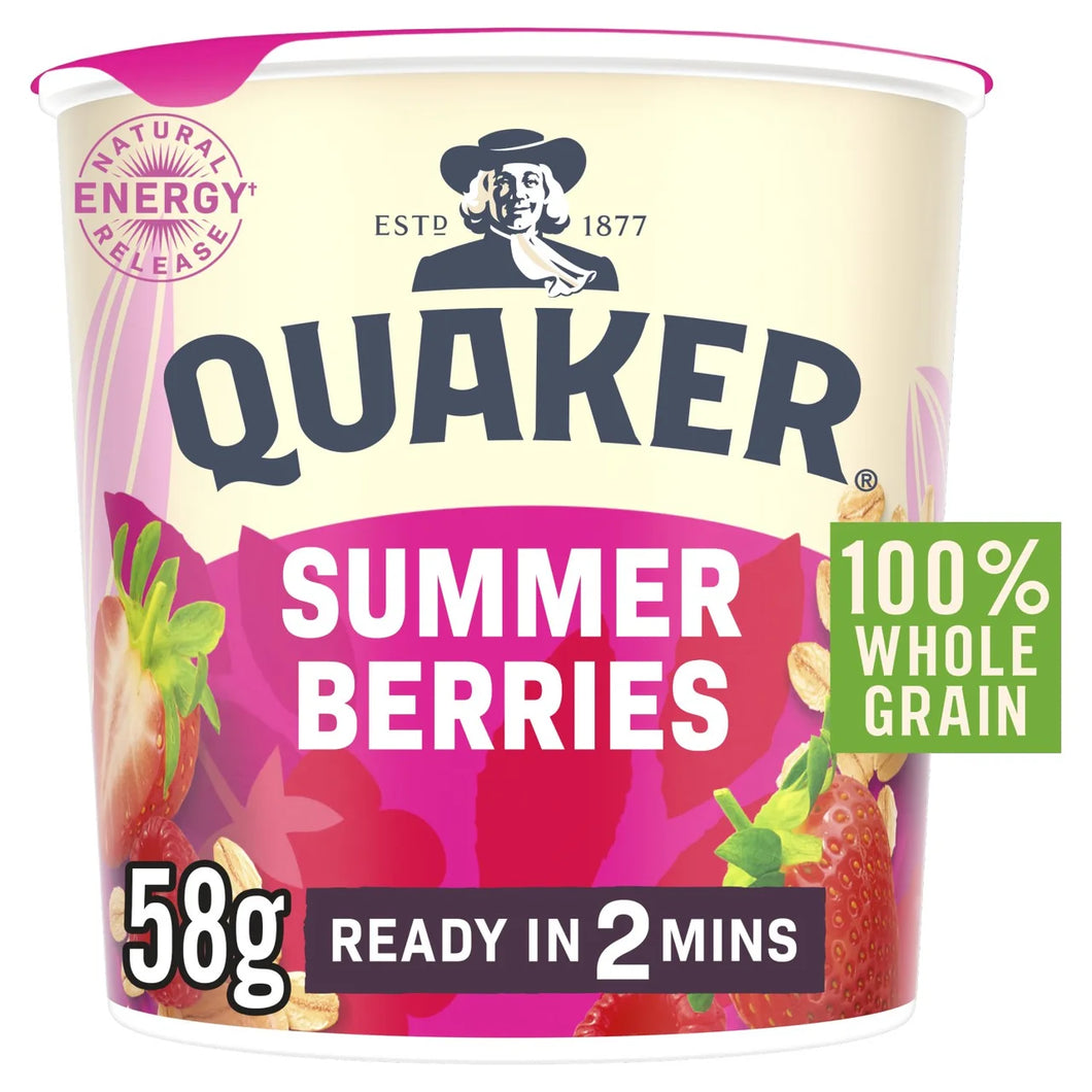 Quaker Oat So Simple Summer Berries Porridge Cereal Pot 58g