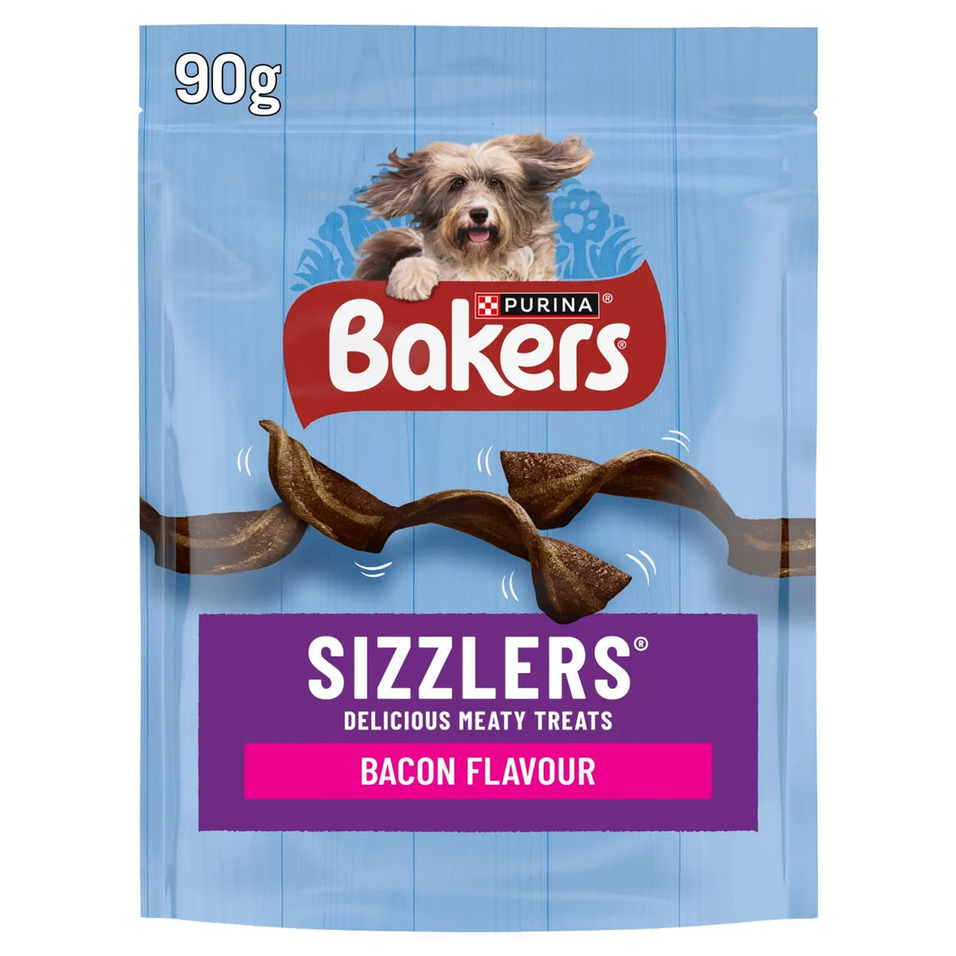 Bakers Sizzlers Dog Treat Bacon 90g