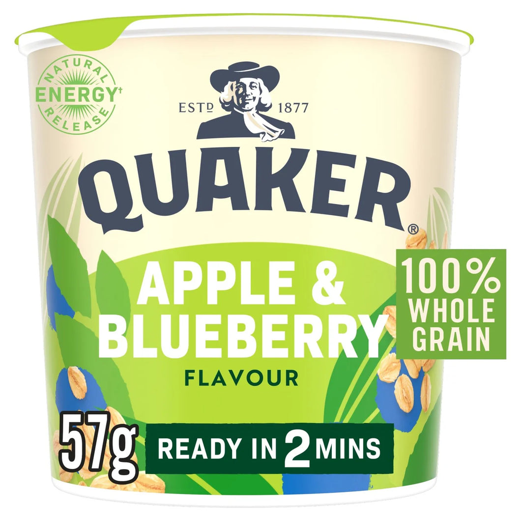 Quaker Oat So Simple Apple & Blueberry Porridge Cereal Pot 57g
