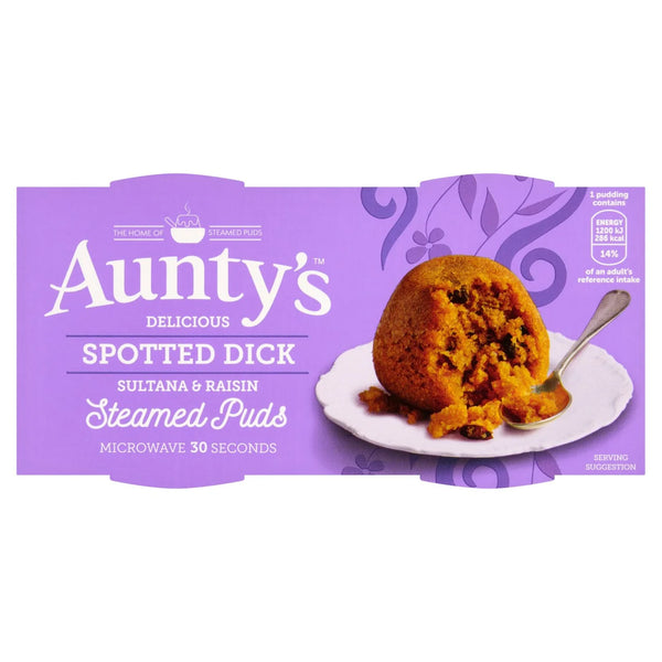 Aunty's Spotted Dick Steamed Puds 2x95g