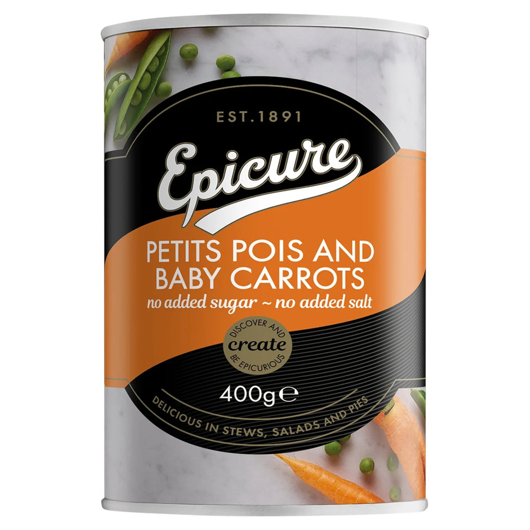Epicure Petit Pois & Whole Baby Carrots 400g