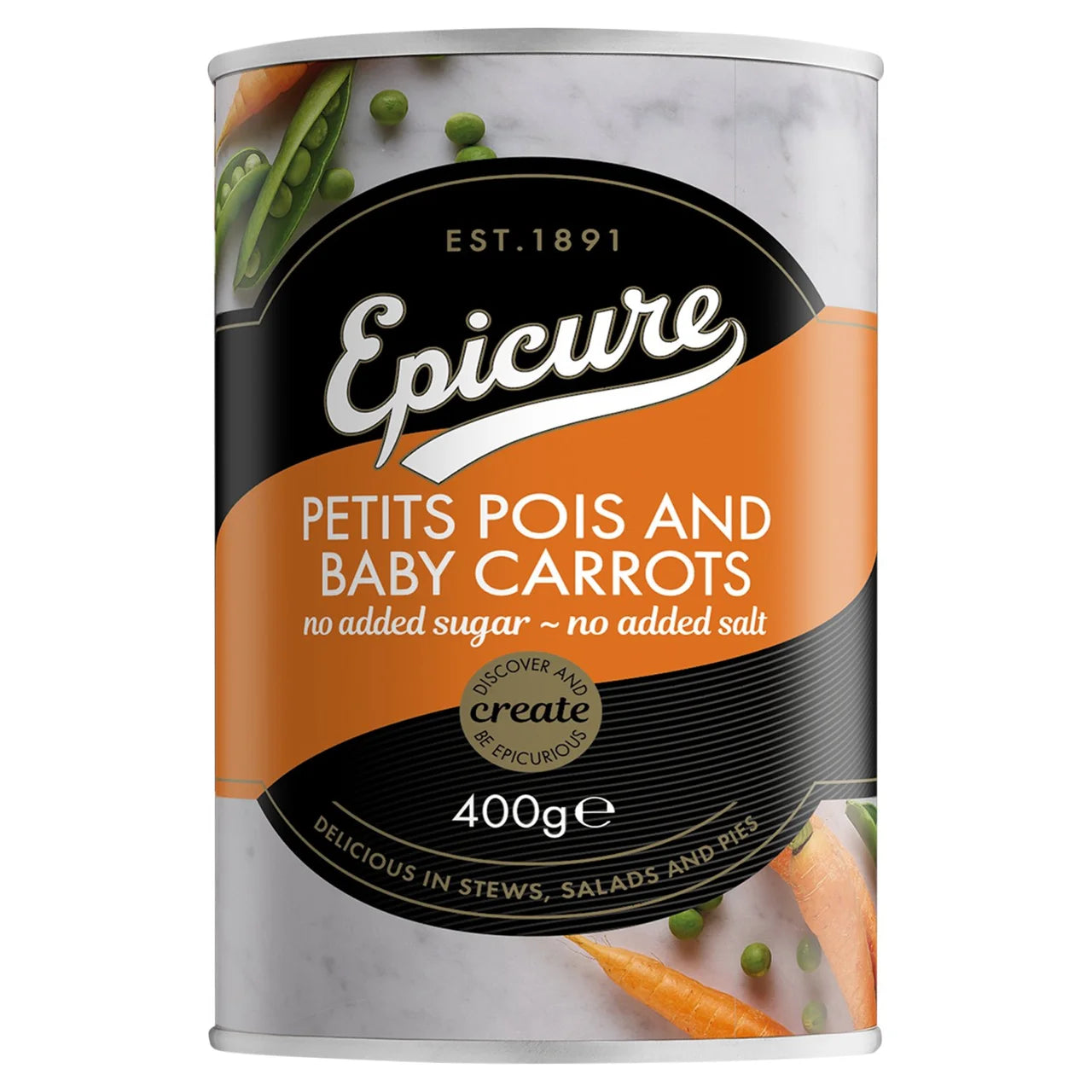 Epicure Petit Pois & Whole Baby Carrots 400g