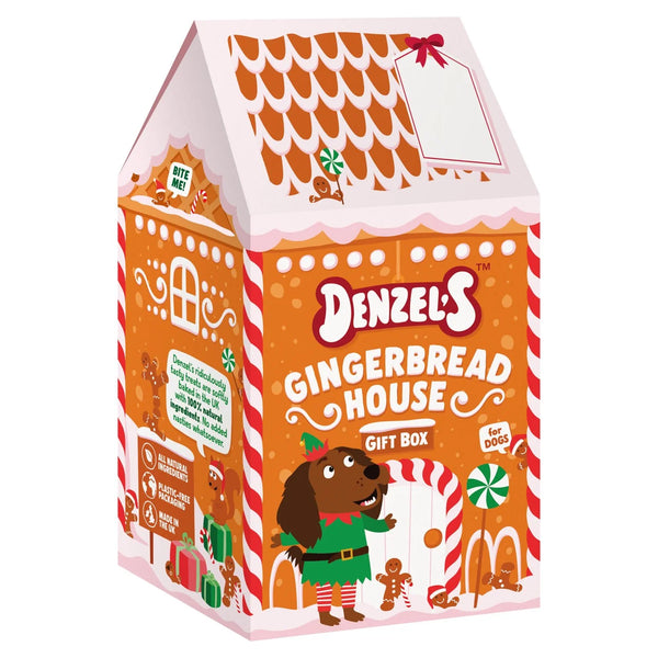 Denzel's Gingerbread House Gift Box for Dogs 140g