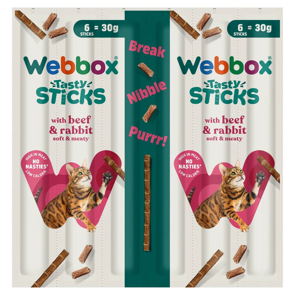 Webbox Cats Delight Tasty Sticks with Beef & Rabbit, 30g
