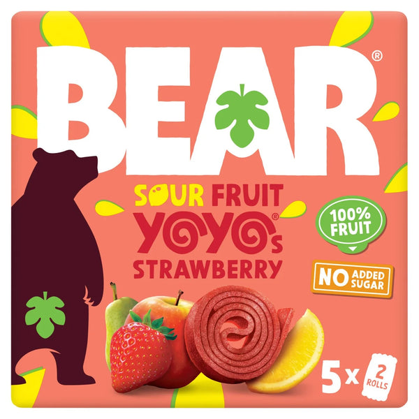 Bear Yoyos Super Sour Strawberry & Apple 5x20g