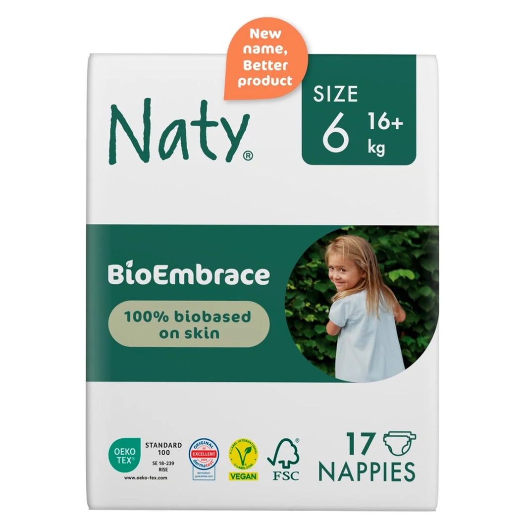 Naty BioEmbrace Nappies Size 6 (16kg+) 17 per pack