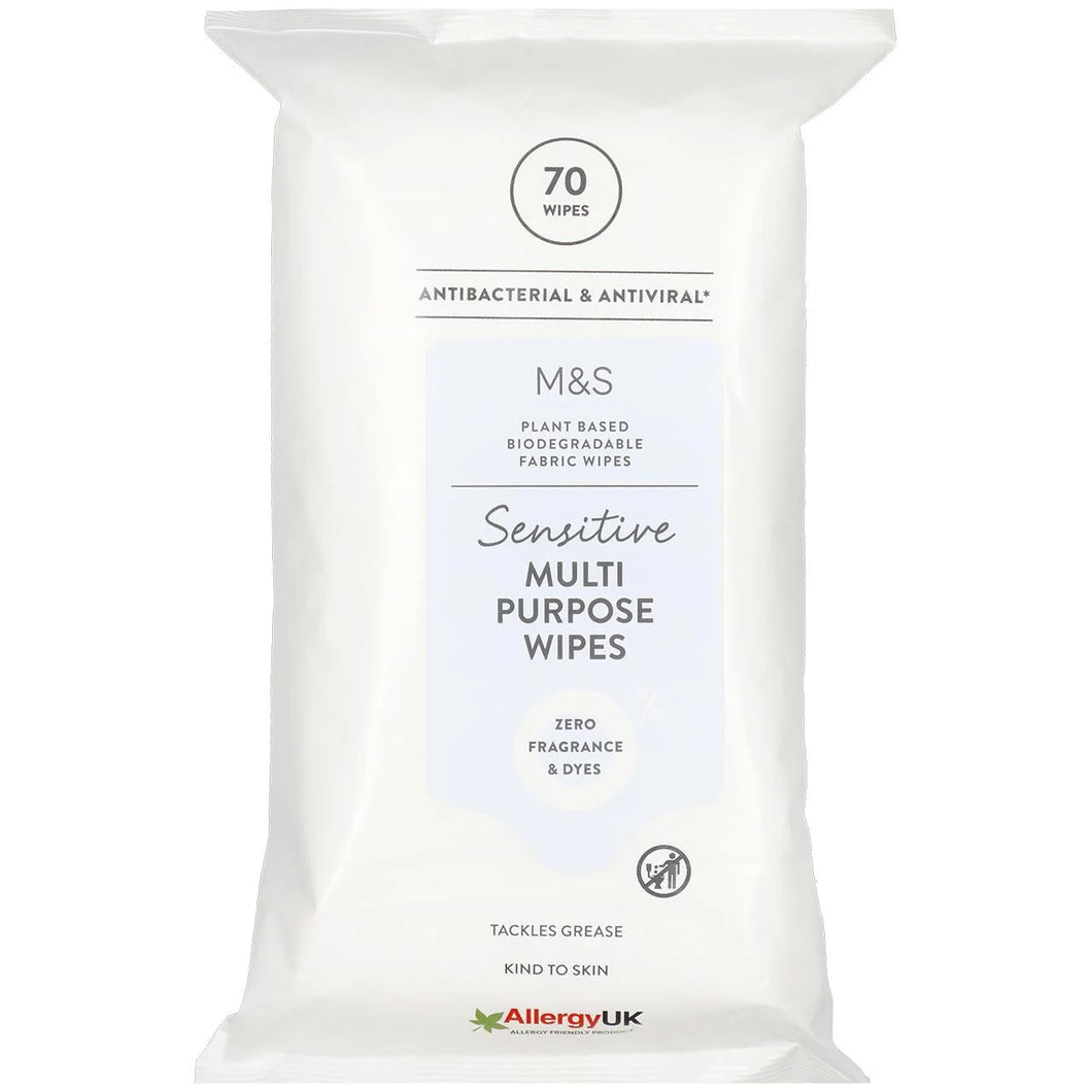 M&S Sensitive Multi Surface Wipes - 70 per pack