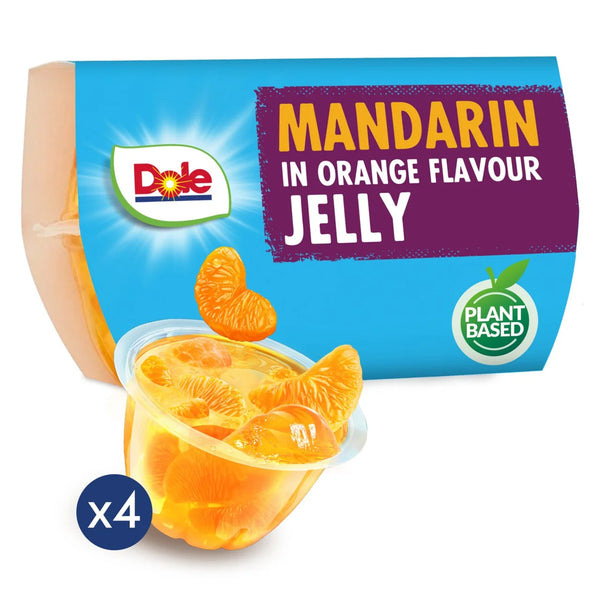 Dole Mandarins In Orange Jelly Pots Multipack 4x123g