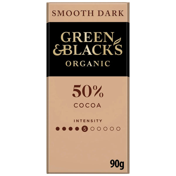 Green & Black's Organic Smooth 50% Dark Chocolate Bar 90g