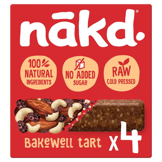 nakd. Bakewell Tart Fruit & Nut Bars Multipack - 4x35g
