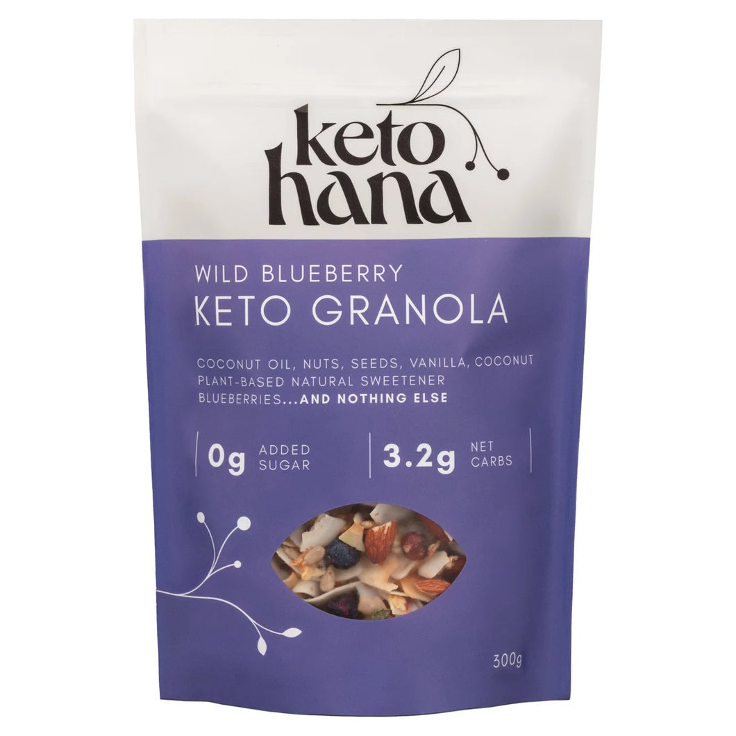 Keto Hana Wild Blueberry Low Sugar Granola 300g