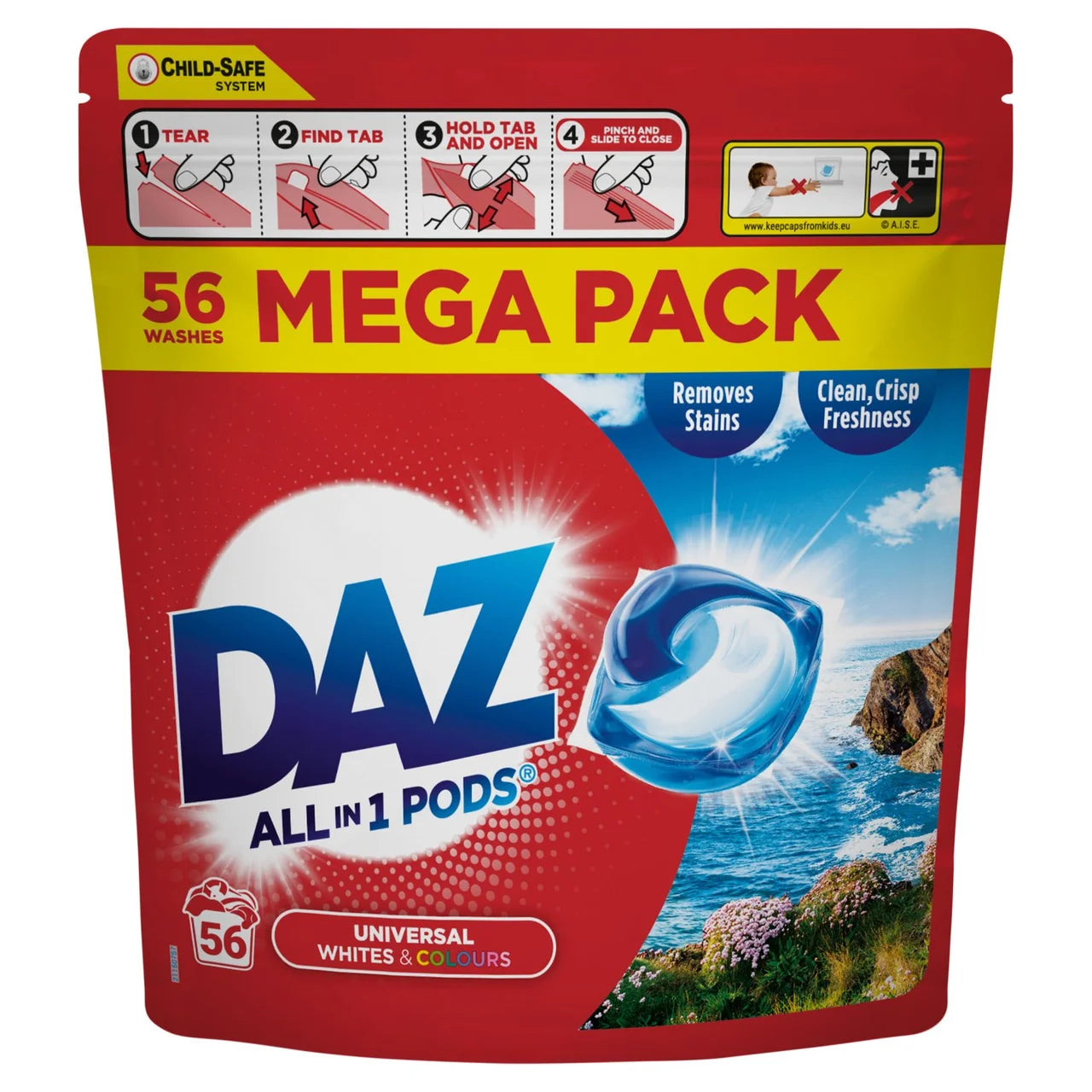 Daz All-In-1 Washing Capsules 56 per pack