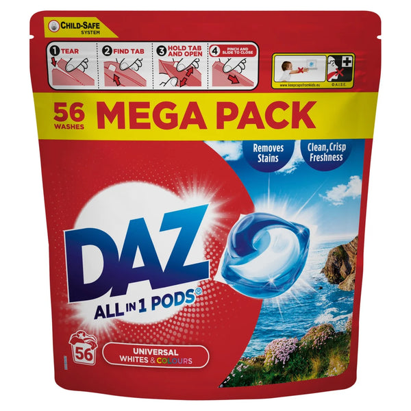 Daz All-In-1 Washing Capsules 56 per pack