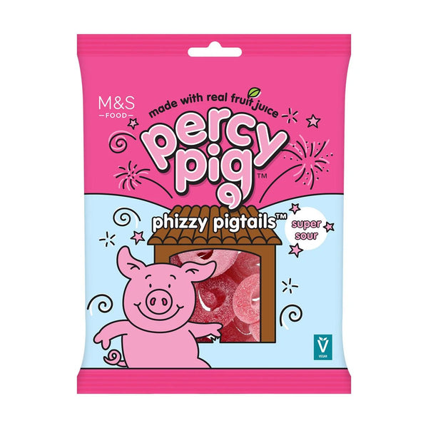 M&S Percy Pig Phizzy Pigtails 170g