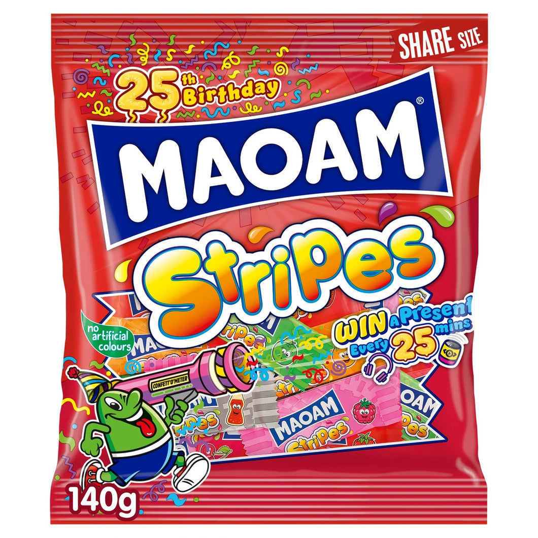 Maoam Stripes Chewy Wrapped Sweets Sharing Bag 140g