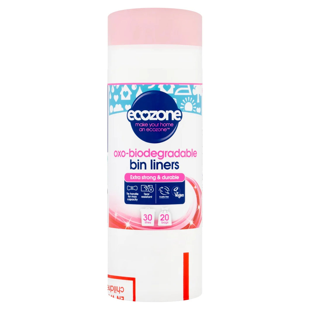 Ecozone Oxo-Biodegradable Bin Liners 30L 20 per pack