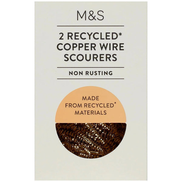 M&S Recycled Copper Wire Scourers - 2 Per Pack