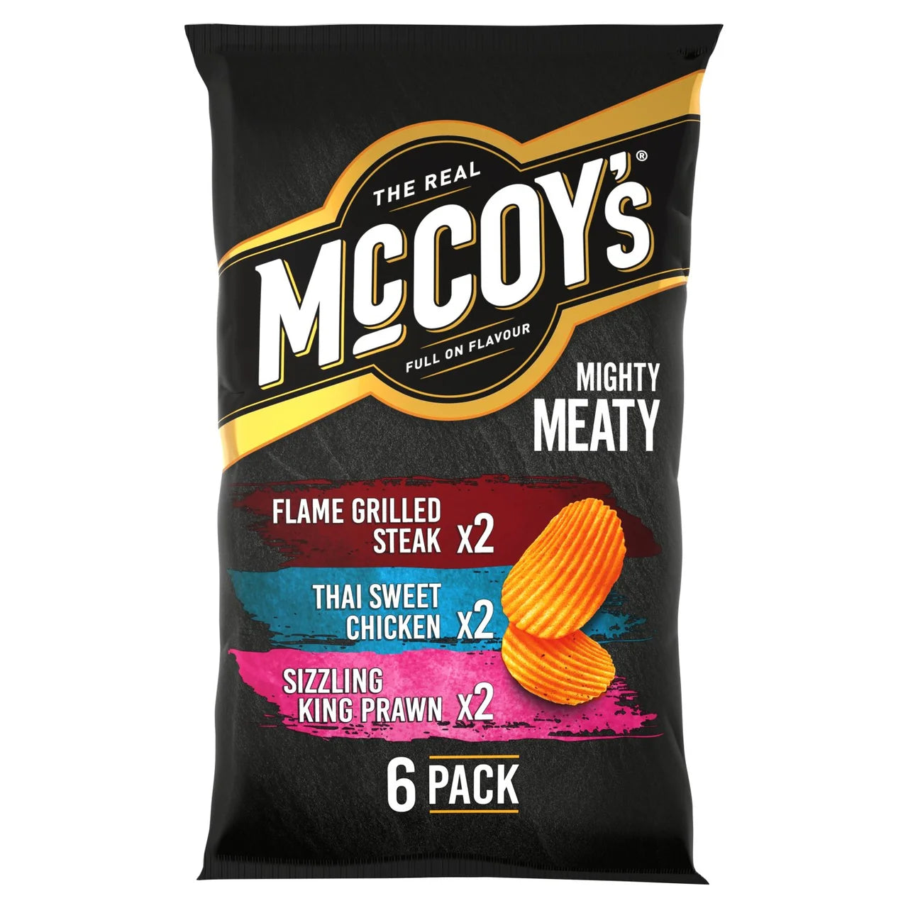 McCoy's Ridge Cut Meaty Chips - 6x25g
