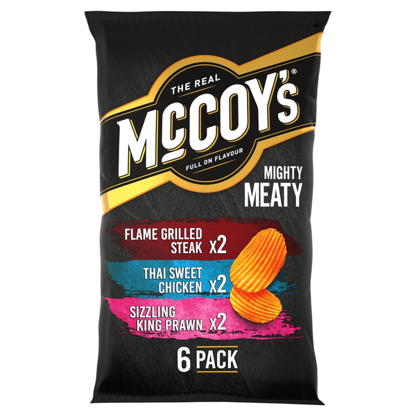 McCoy's Ridge Cut Meaty Chips - 6x25g
