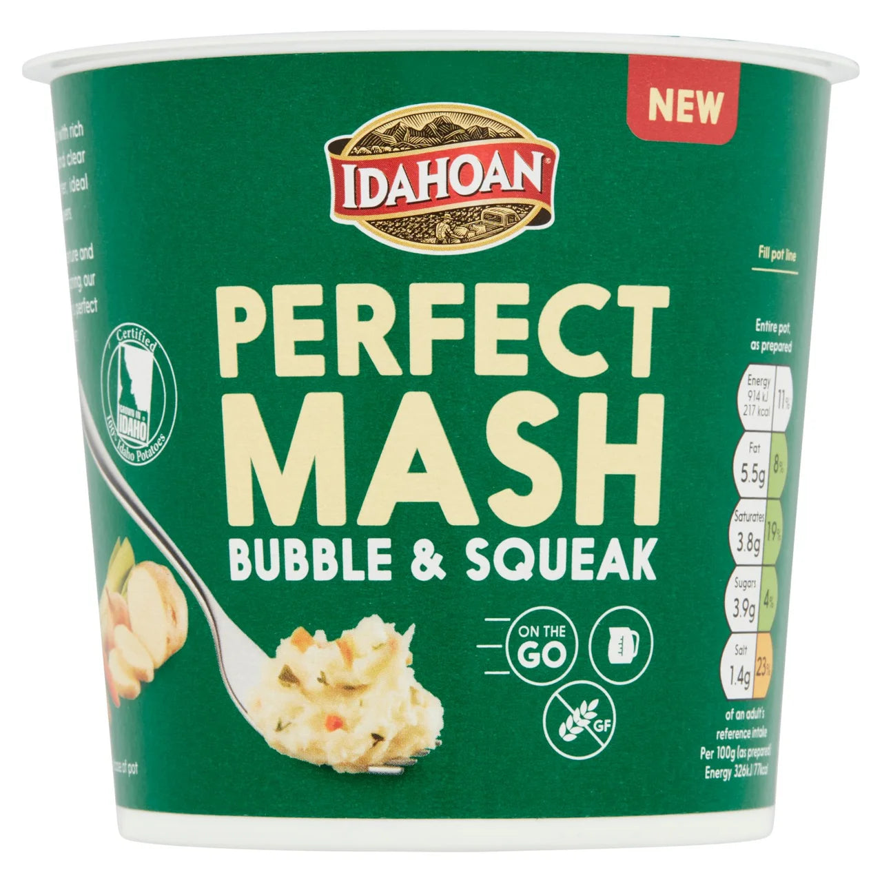 Idahoan Perfect Mash Potato Bubble & Squeak Snack Pot - 55g