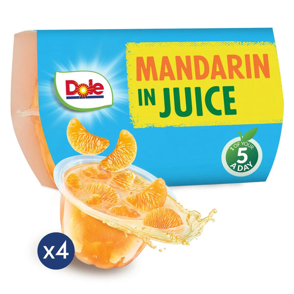 Dole Mandarins In Juice Fruit Pots Multipack 4x113g